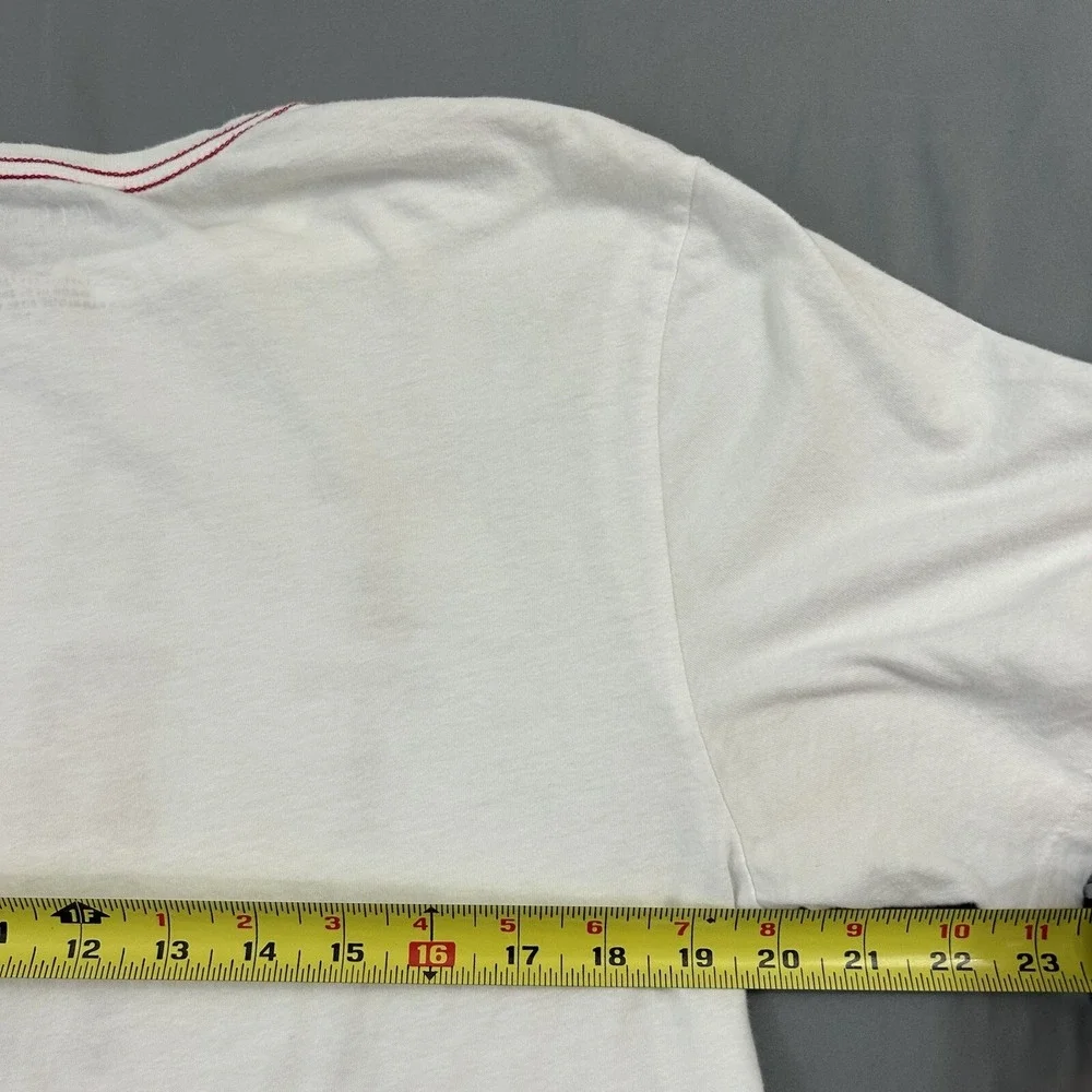 True‎ Religion T-Shirt Men's White Large Cotton Graphic Print Short Sleeve Stack